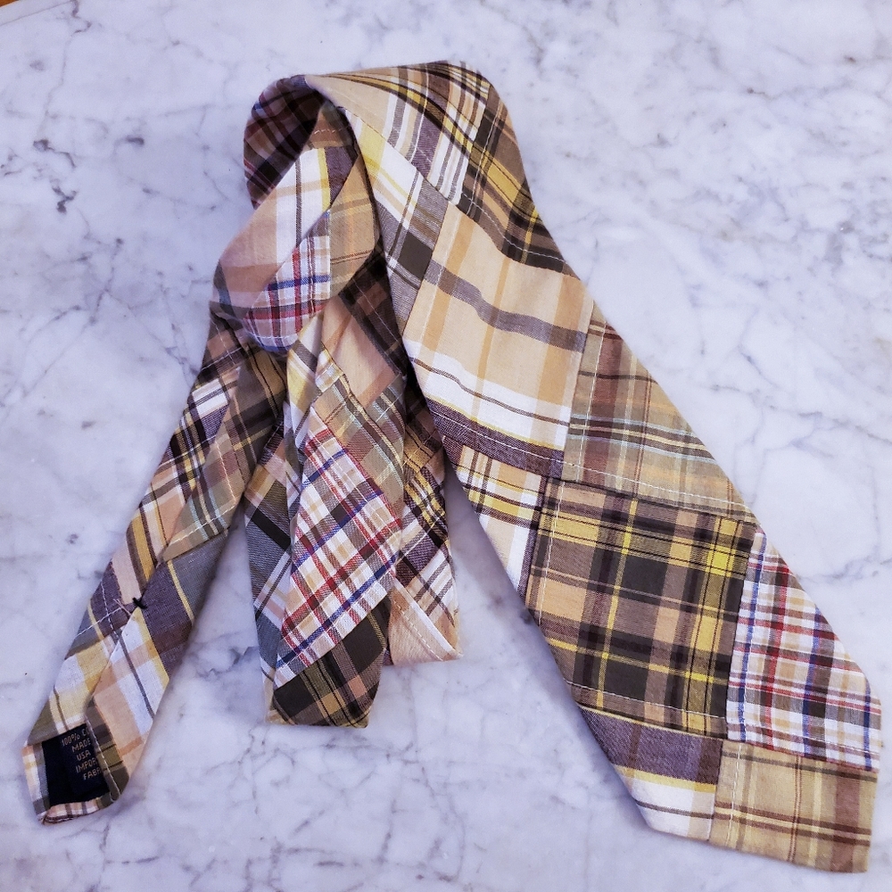 Vintage, Muted Madras, Cotton Tie